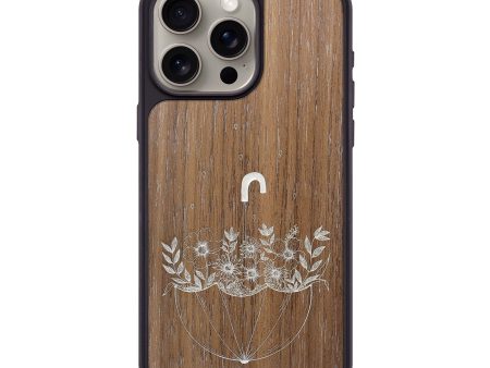 iPhone 15 Pro Max Wood+Resin Phone Case - No Rain No Flowers - Walnut (Curated) Supply