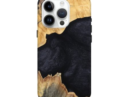 iPhone 15 Pro Wood+Resin Live Edge Phone Case - Edmund (Pure Black, 697653) Online Hot Sale