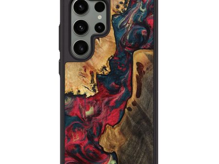 Galaxy S24 Ultra Wood+Resin Phone Case - Addisyn (Red, 699158) For Sale