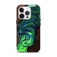 iPhone 15 Pro Wood+Resin Live Edge Phone Case - Shaun (Blue, 698379) Online Sale