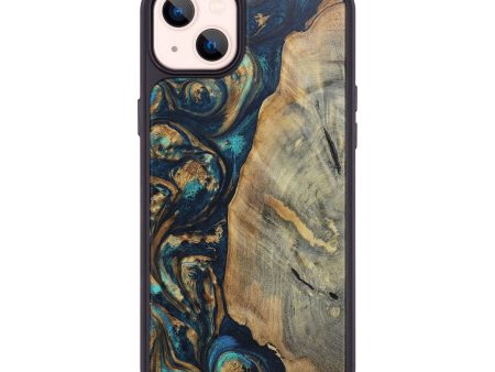 iPhone 14 Plus Wood+Resin Phone Case - Zayn (Green, 697569) Discount