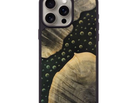 iPhone 15 Pro Max Wood+Resin Phone Case - Laura (Pattern, 699707) For Sale