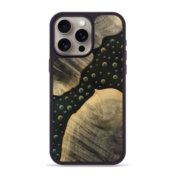 iPhone 15 Pro Max Wood+Resin Phone Case - Laura (Pattern, 699707) For Sale