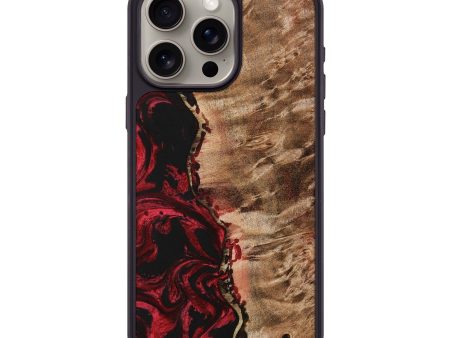 iPhone 15 Pro Max Wood+Resin Phone Case - Keisha (Red, 699696) Supply