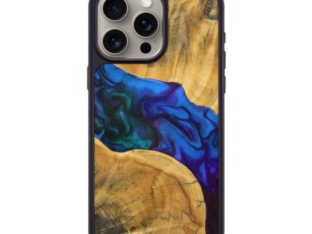 iPhone 15 Pro Max Wood+Resin Phone Case - Collins (Watercolor, 699876) Online Sale