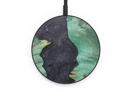 Circle Wood+Resin Wireless Charger - Faye (Pure Black, 697843) Online now