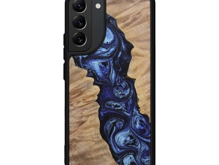 Galaxy S22 Plus Wood+Resin Phone Case - Zion (Blue, 699134) For Cheap