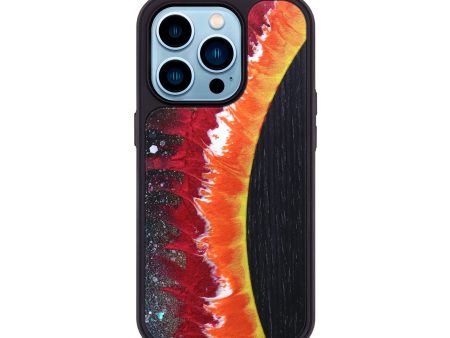 iPhone 14 Pro Wood+Resin Phone Case - Raelyn (Eclipse, 697747) Cheap