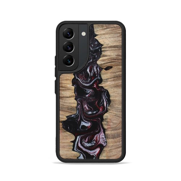 Galaxy S22 Wood+Resin Phone Case - Loretta (Red, 699151) For Discount