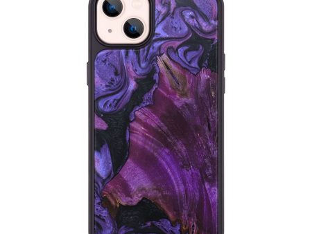 iPhone 14 Plus Wood+Resin Phone Case - Linda (Purple, 697084) Online Hot Sale