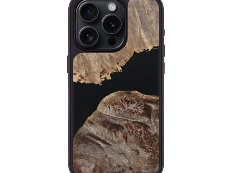 iPhone 15 Pro Wood+Resin Phone Case - Susan (Pure Black, 694799) Discount