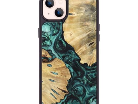 iPhone 14 Plus Wood+Resin Phone Case - Denise (Green, 696481) Cheap