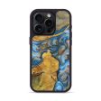 iPhone 15 Pro Wood+Resin Phone Case - Yahir (Teal & Gold, 696744) on Sale