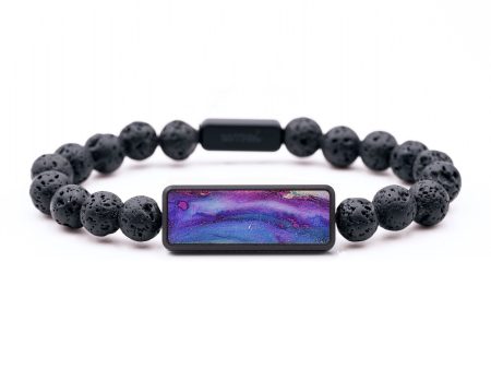 Lava Bead Wood+Resin Bracelet - Anna (Watercolor, 699203) Online now