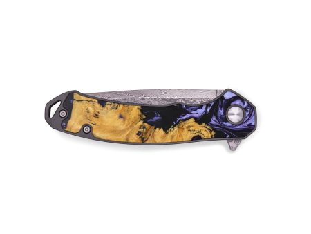 EDC Wood+Resin Pocket Knife - Darren (Purple, 694270) Discount