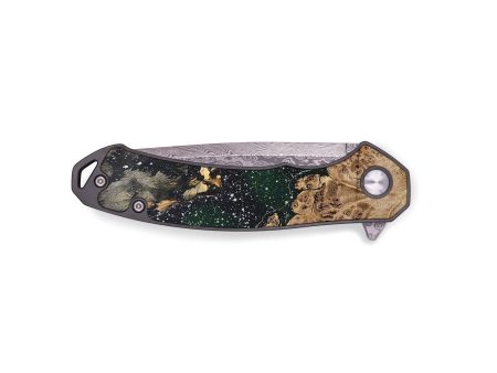 EDC Wood+Resin Pocket Knife - Warren (Cosmos, 695405) For Cheap