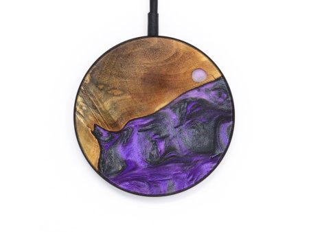 Circle Wood+Resin Wireless Charger - Aspen (Purple, 696229) For Cheap