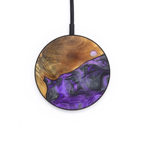 Circle Wood+Resin Wireless Charger - Aspen (Purple, 696229) For Cheap