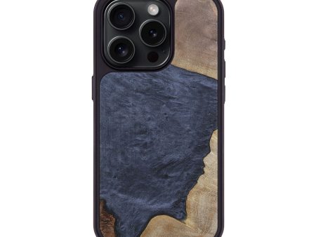 iPhone 15 Pro Wood+Resin Phone Case - Walker (Pure Black, 695657) Sale