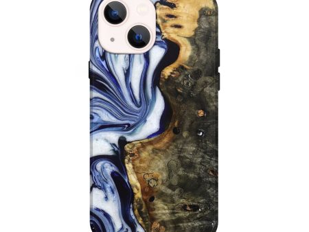 iPhone 14 Wood+Resin Live Edge Phone Case - Vivian (Blue, 698109) Online