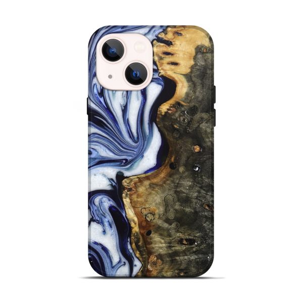 iPhone 14 Wood+Resin Live Edge Phone Case - Vivian (Blue, 698109) Online