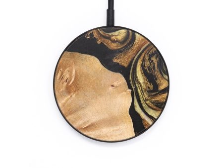 Circle Wood+Resin Wireless Charger - Adrianna (Black & White, 697901) Sale