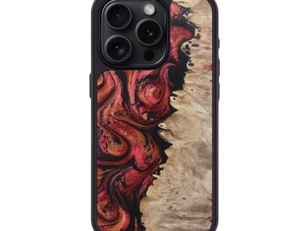 iPhone 15 Pro Wood+Resin Phone Case - Stacie (Red, 697546) Hot on Sale