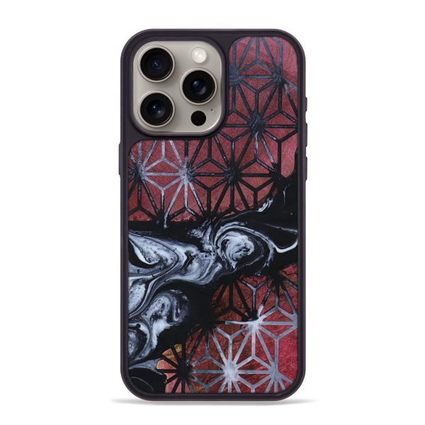 iPhone 15 Pro Max Wood+Resin Phone Case - Raegan (Pattern, 695868) Sale