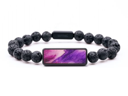 Lava Bead Wood+Resin Bracelet - Skyler (Watercolor, 699193) For Discount