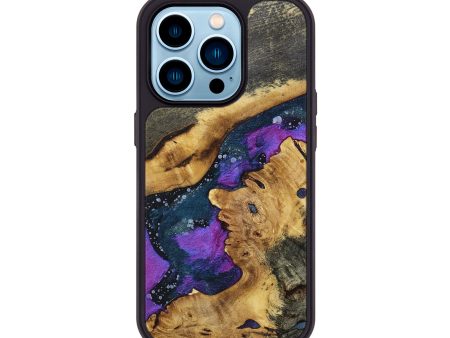 iPhone 14 Pro Wood+Resin Phone Case - Wendi (Cosmos, 697136) Cheap