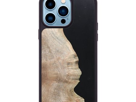 iPhone 14 Pro Max Wood+Resin Phone Case - Adeline (Pure Black, 697062) Hot on Sale