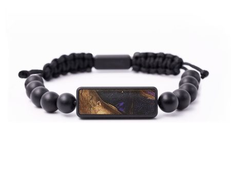 Onyx Bead Wood+Resin Bracelet - Prince (Purple, 699280) Hot on Sale