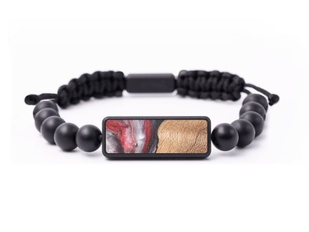 Onyx Bead Wood+Resin Bracelet - Miriam (Red, 694708) Online Sale