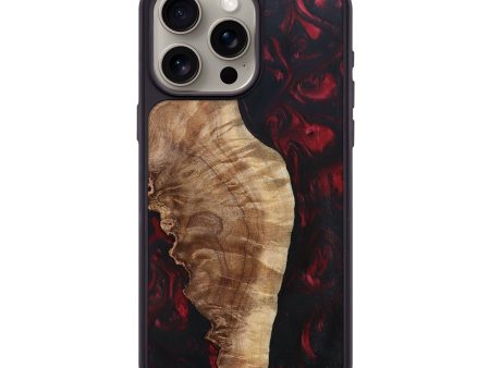 iPhone 15 Pro Max Wood+Resin Phone Case - Kash (Red, 695249) Online now