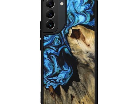 Galaxy S22 Plus Wood+Resin Phone Case - Ronan (Blue, 699420) For Cheap