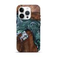 iPhone 15 Pro Wood+Resin Live Edge Phone Case - Arielle (Green, 696426) Discount