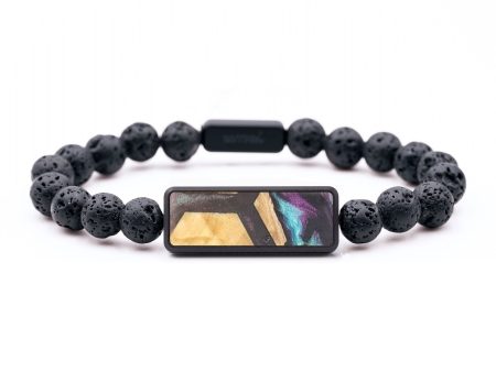 Lava Bead Wood+Resin Bracelet - Wyatt (Pattern, 694457) Supply