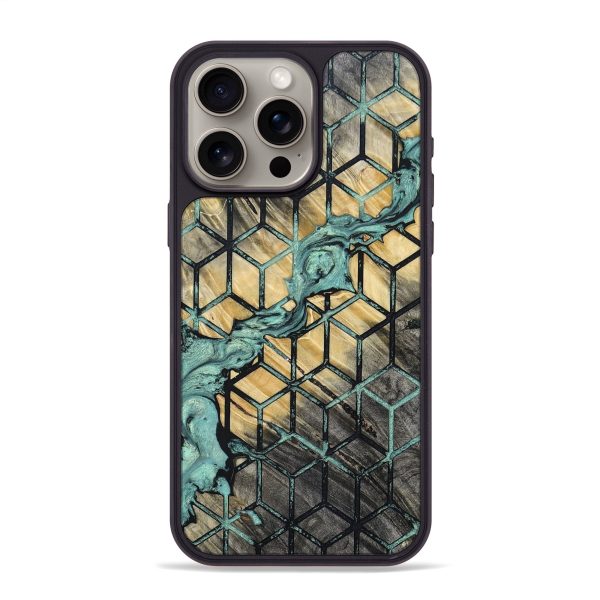 iPhone 15 Pro Max Wood+Resin Phone Case - Kash (Pattern, 694734) For Sale