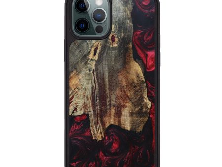 iPhone 12 Pro Max Wood+Resin Phone Case - Gracelyn (Red, 695259) Hot on Sale