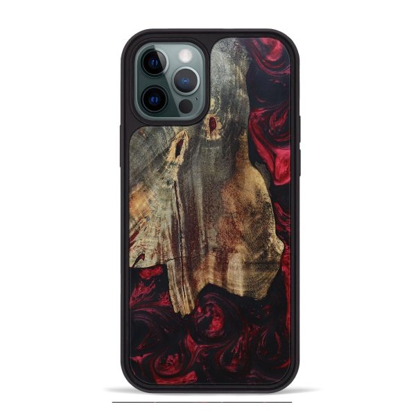 iPhone 12 Pro Max Wood+Resin Phone Case - Gracelyn (Red, 695259) Hot on Sale