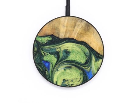 Circle Wood+Resin Wireless Charger - Finley (Green, 694220) Fashion