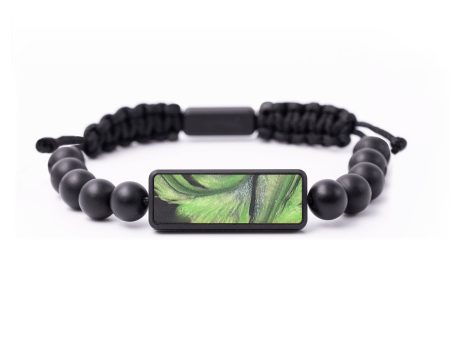 Onyx Bead ResinArt Bracelet - Shari (Green, 694654) Cheap