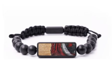 Onyx Bead Wood+Resin Bracelet - Delores (Red, 699308) Online Hot Sale