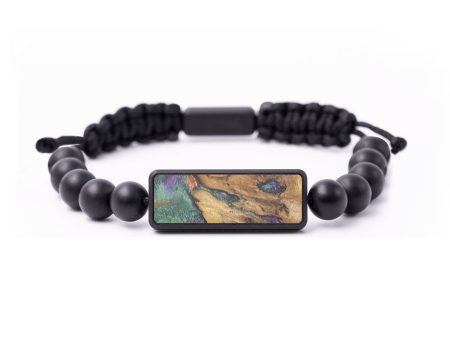 Onyx Bead Wood+Resin Bracelet - Savanna (Green, 694675) Supply