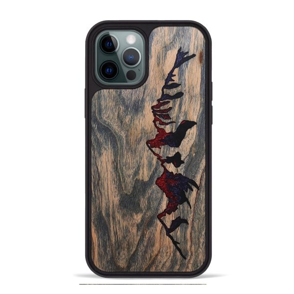 iPhone 12 Pro Max Wood+Resin Phone Case - Jace (Pattern, 695105) For Sale