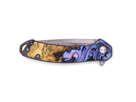 EDC Wood+Resin Pocket Knife - Clark (Purple, 694267) Sale