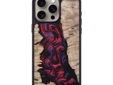 iPhone 15 Pro Max Wood+Resin Phone Case - Eloise (Red, 695250) For Discount