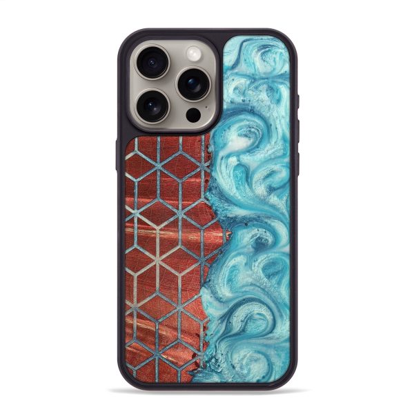 iPhone 15 Pro Max Wood+Resin Phone Case - Maliyah (Pattern, 698694) For Cheap