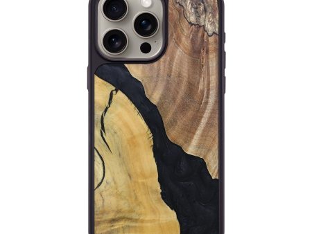 iPhone 15 Pro Max Wood+Resin Phone Case - Jim (Pure Black, 696399) Online