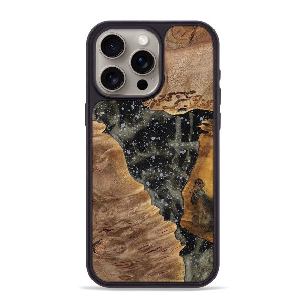 iPhone 15 Pro Max Wood+Resin Phone Case - Levi (Cosmos, 699378) For Discount